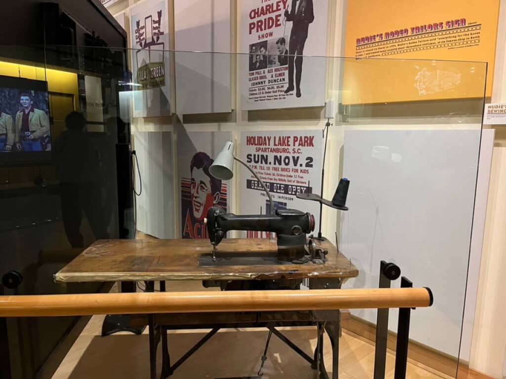 An old sewing machine displayed in Country Music Hall of Fame