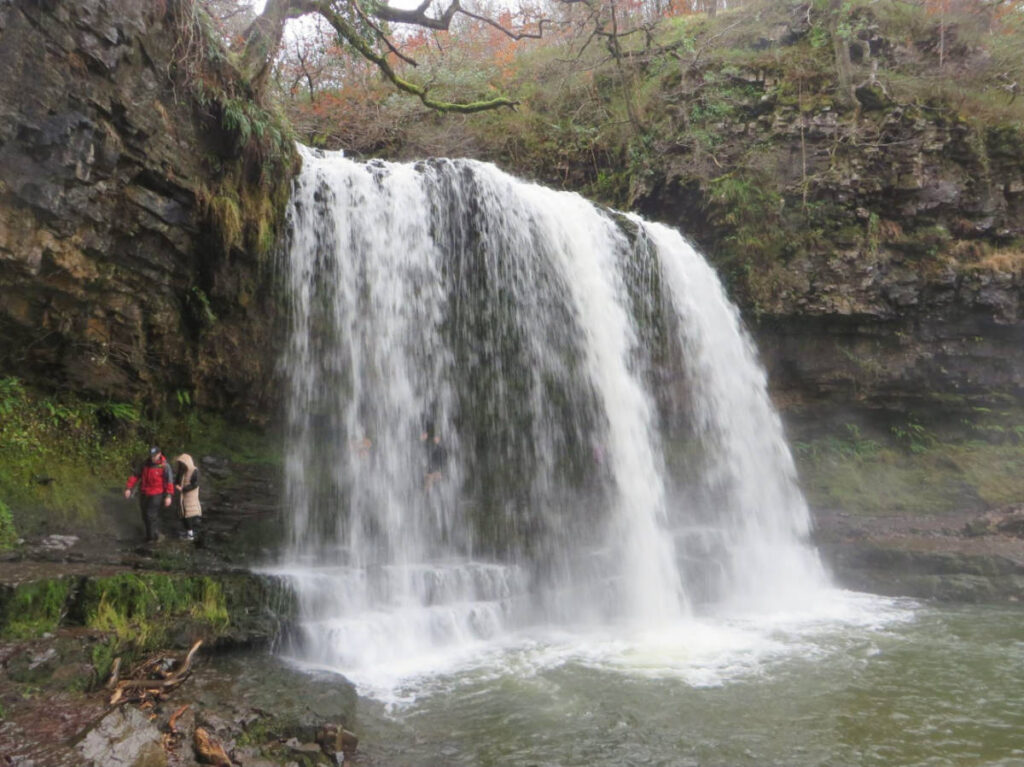 View of the Sgwd yr Eira Waterfall