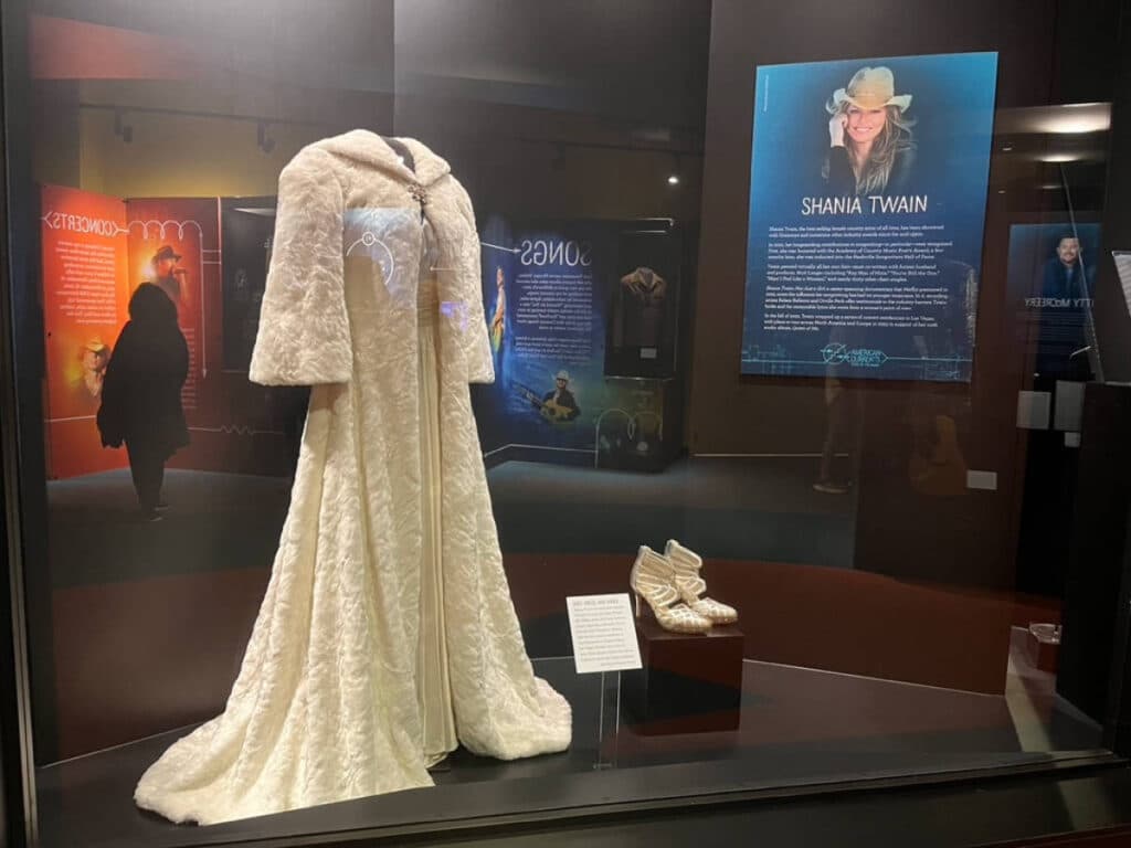 The Shania Twain’s Vegas stage costume displayed in Country Music Hall of Fame