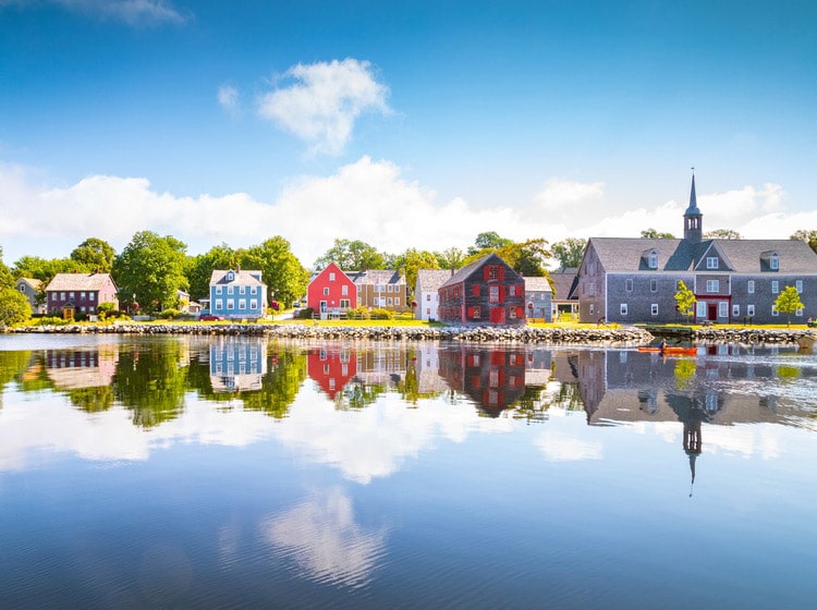 Colorful big houses on the South Shore