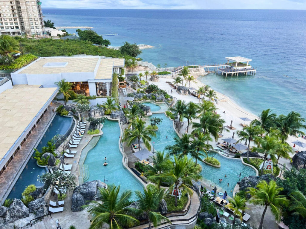 Overlooking view of the pool area in Sheraton Cebu City