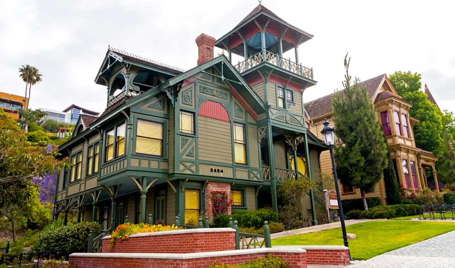 The historic Sherman-Gilbert House in Old Town San Diego