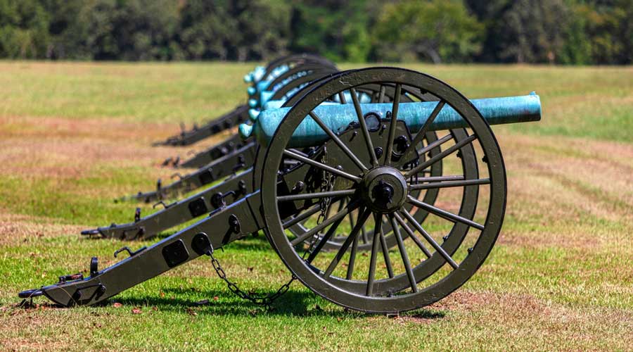View of canons at the Shiloh National Military Park
