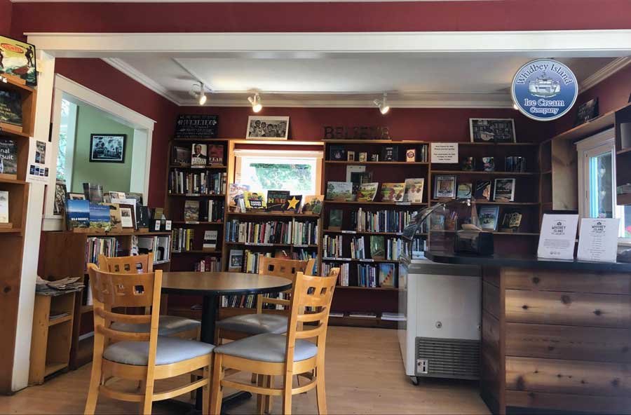View from the inside of a shop in Langley