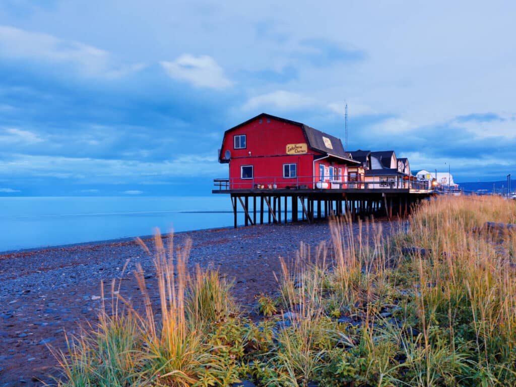 Colorful shops at the Homer Spit