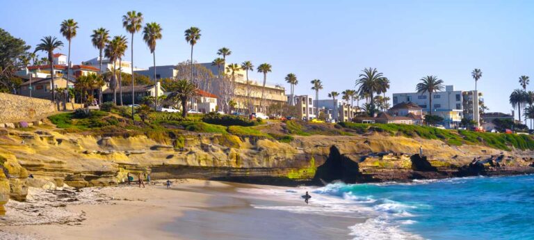 Scenic view from the La Jolla Shores in San Diego