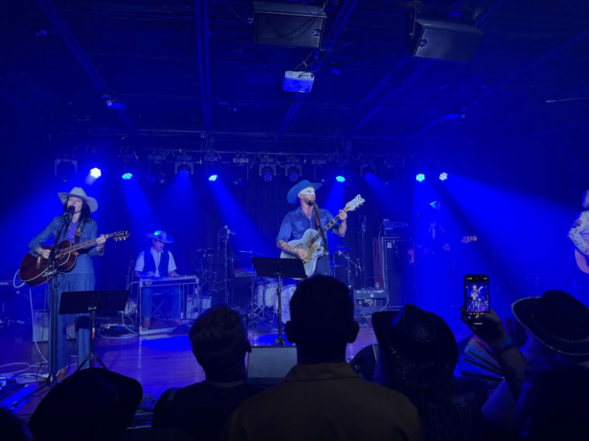 A band performing at the Basement East