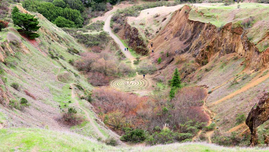 Overlooking view of the Sibley Volcanic Regional Park in Berkeley