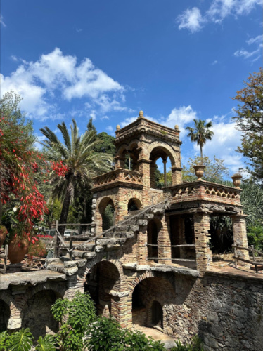 Blue sky over a traditional Sicilian architecture