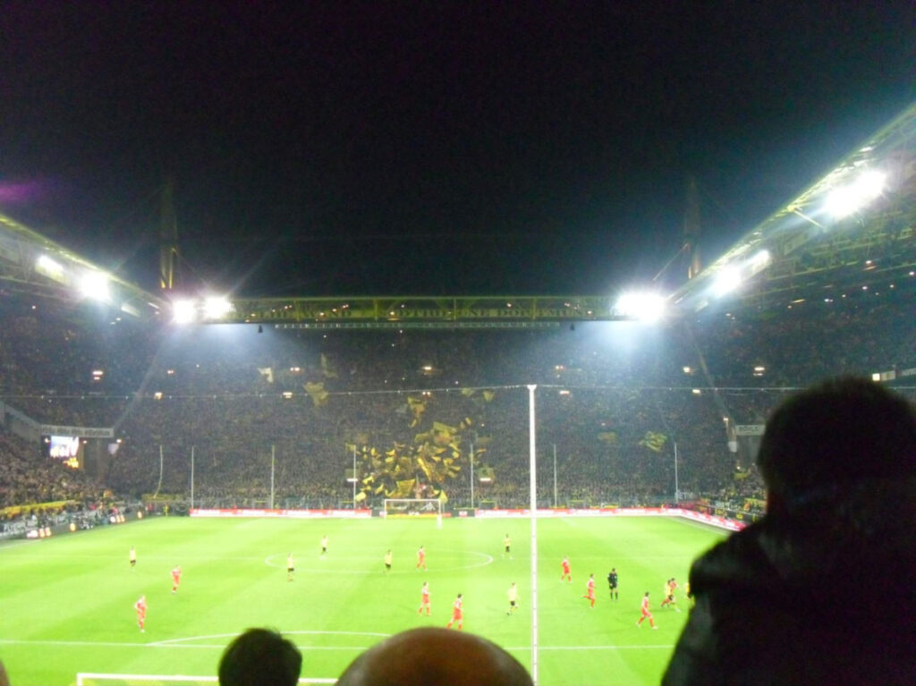 View of a football match in Signal Iduna Park