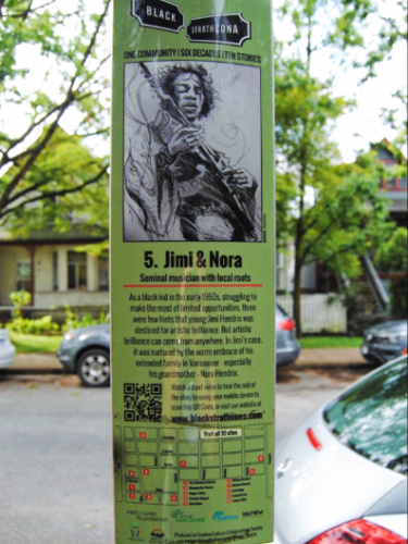 A green signpost that tells a story