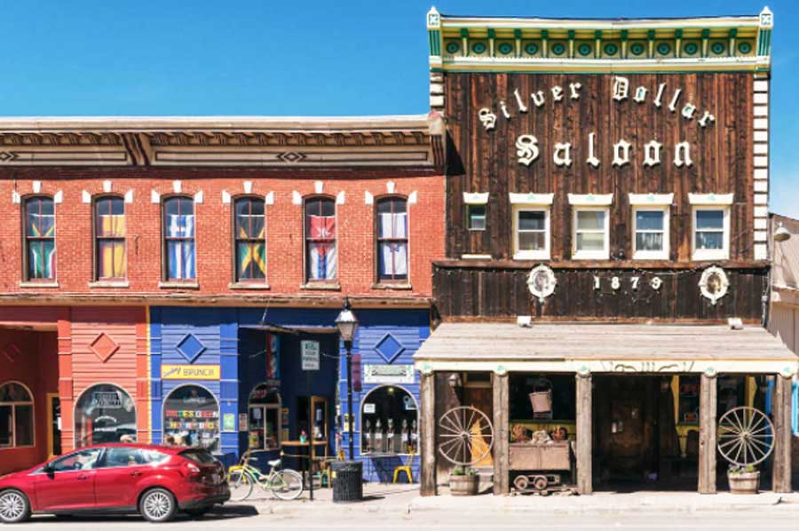 The Silver Dollar Saloon in Leadville from the outside