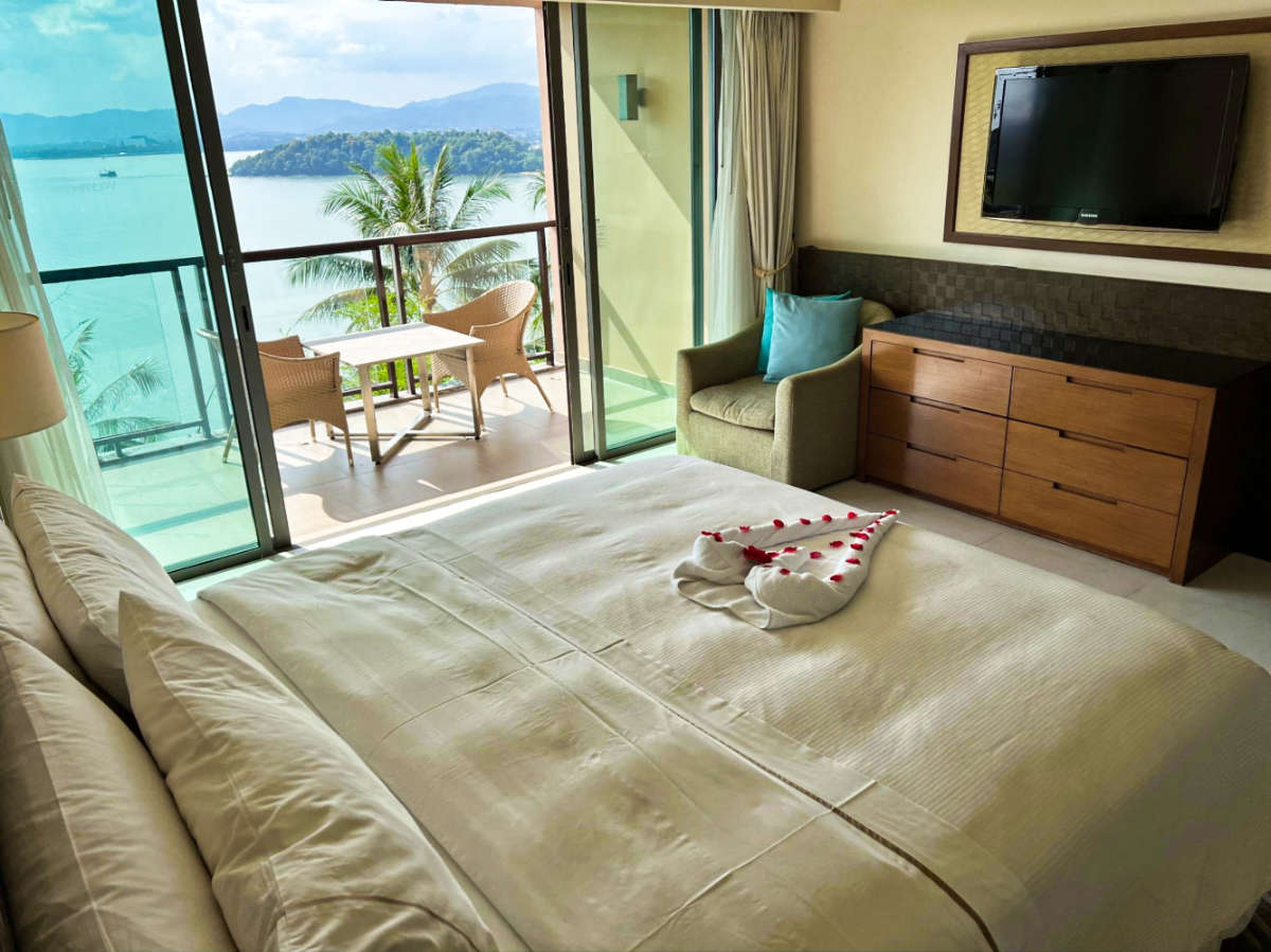 View of the Siray Bay from the bedroom of Westin