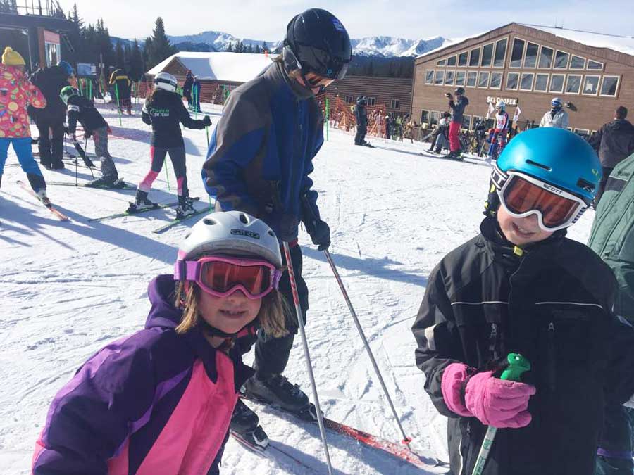 The author's kids skiing in Ski Cooper Resort