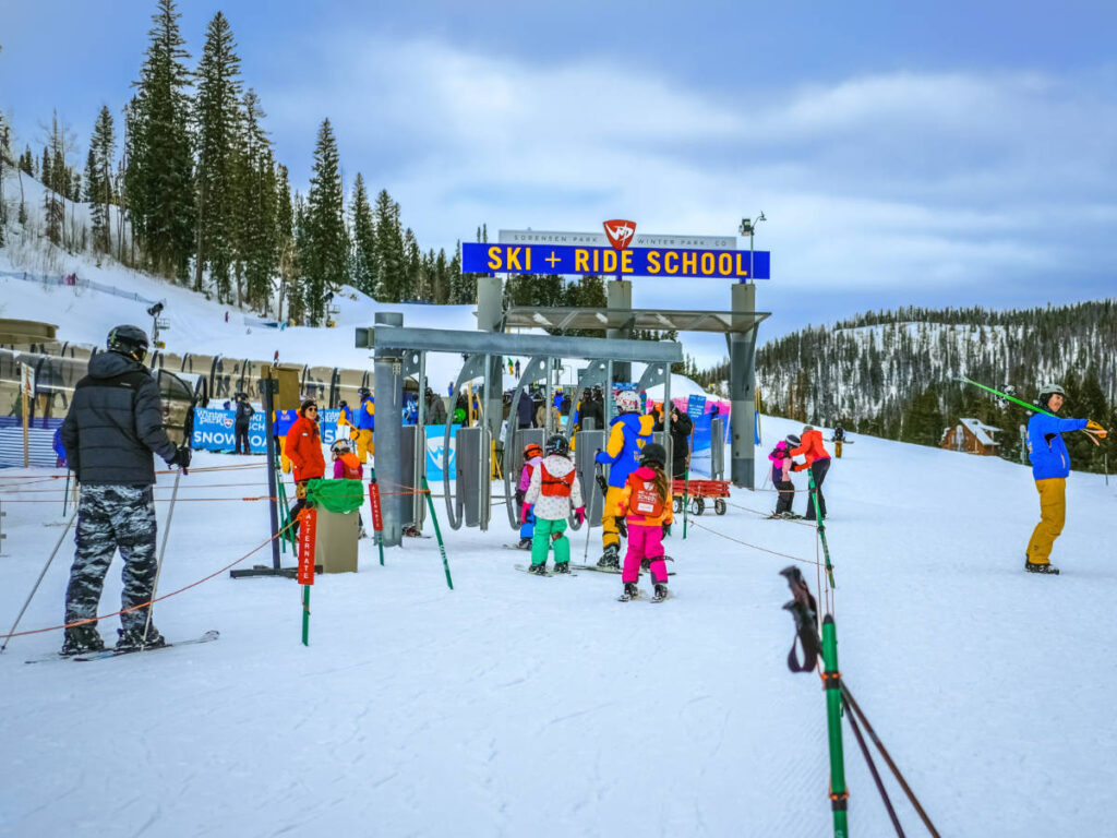 View of people at the Winter Park Resort