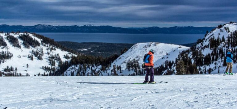 Two men skiing at Alpine Meadows