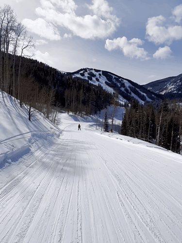 View of gliding through the slopes of Beaver Creek Resort
