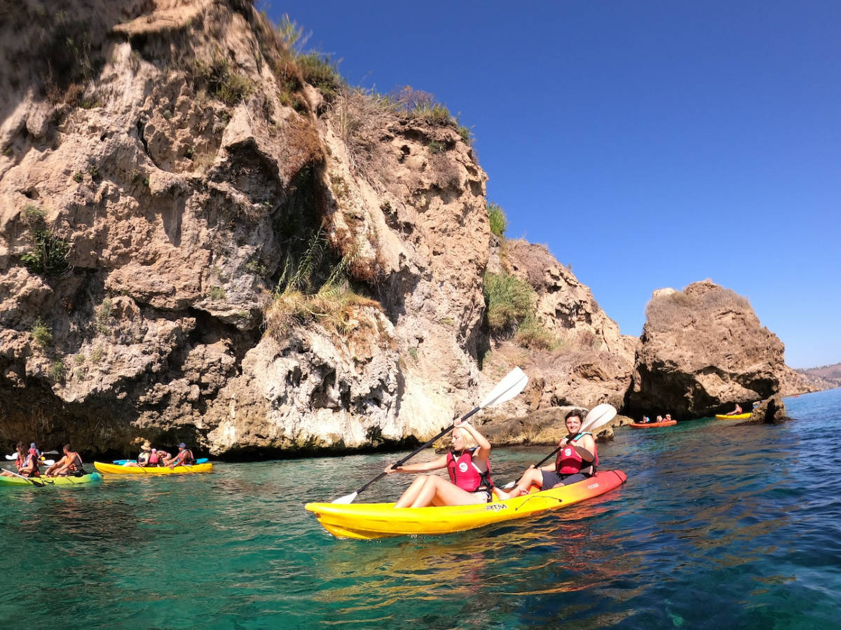 Travel Lemming Senior Writer Sky Ariella on a kayaking tour from Burriana Beach