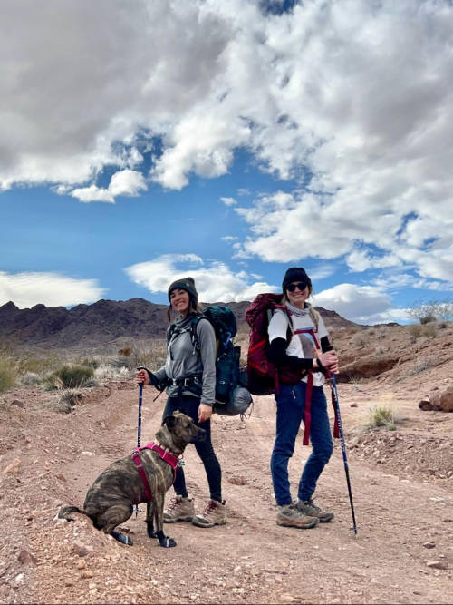 Abigail with the Osprey Eja 48 and Skycie with the Osprey Aura AG LT 65 during their hike