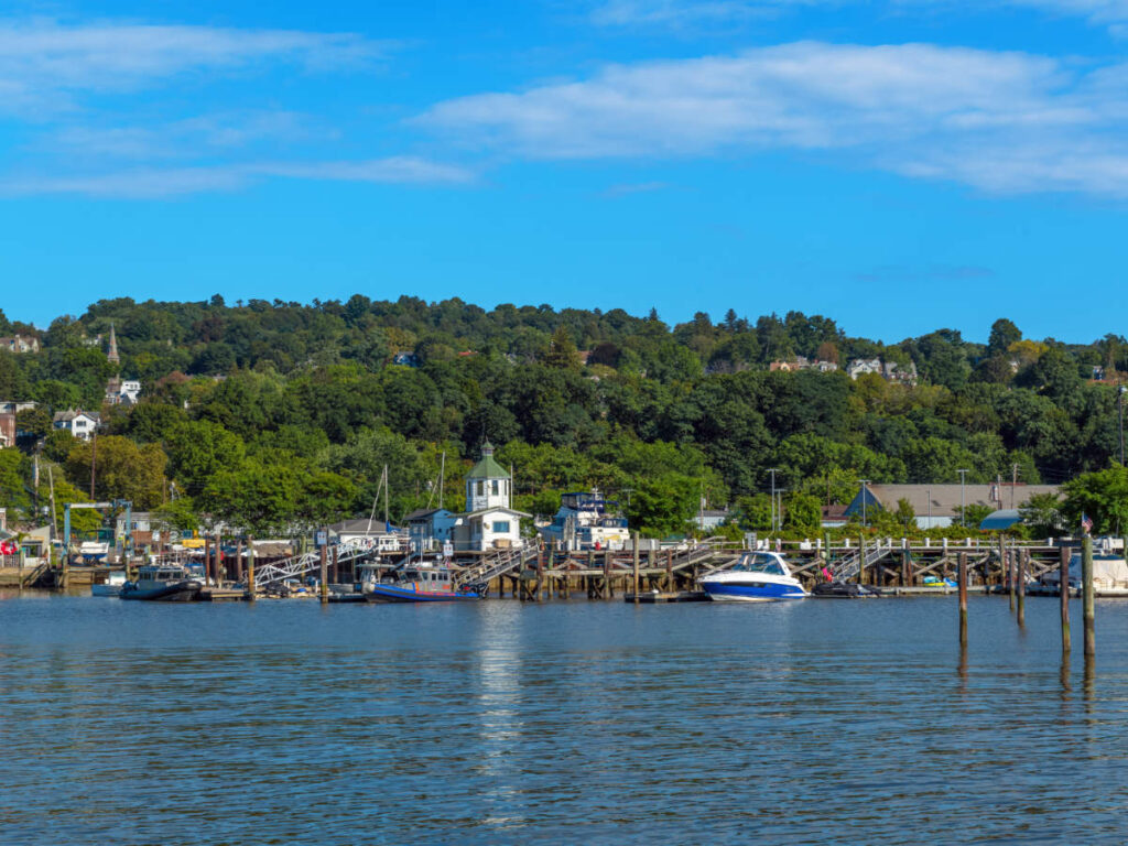 The Sleepy Hollow town across the Hudson River