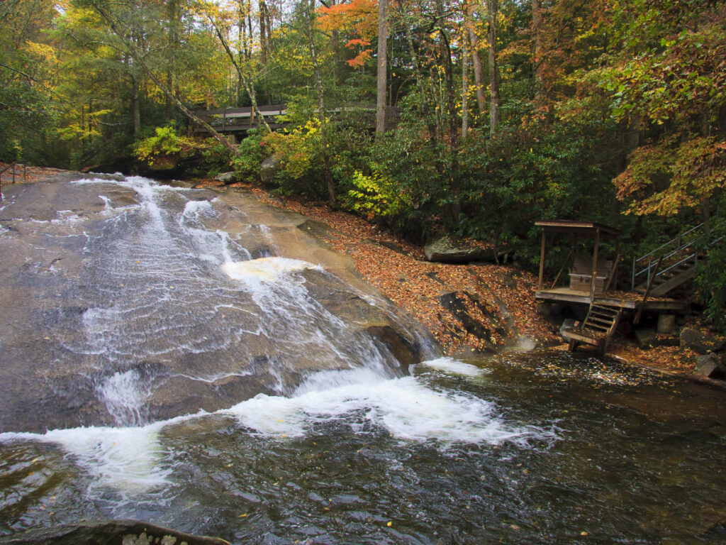 View at the Sliding Rock during fall season