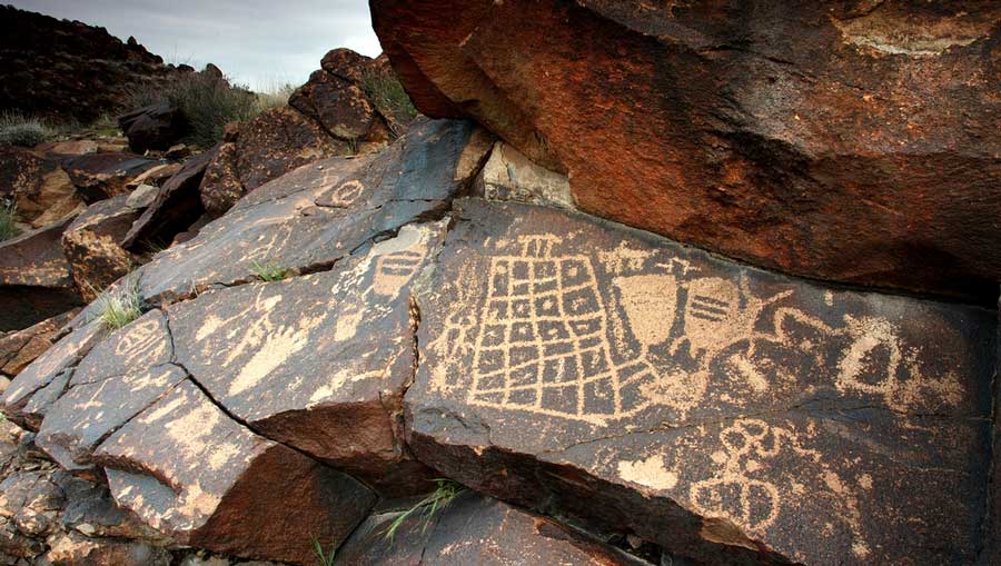 Petroglyphs found on the Sloan Canyon National Conservation Area