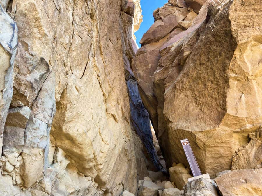 View of the slot canyon