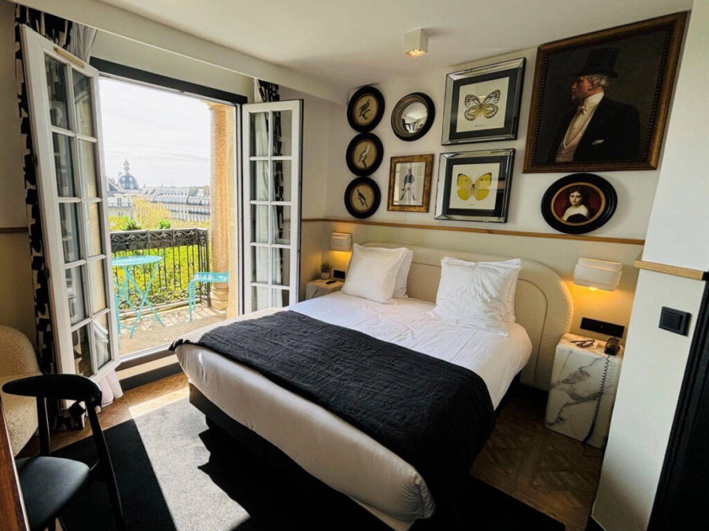 View from the bedroom at the Solly Hôtel Paris