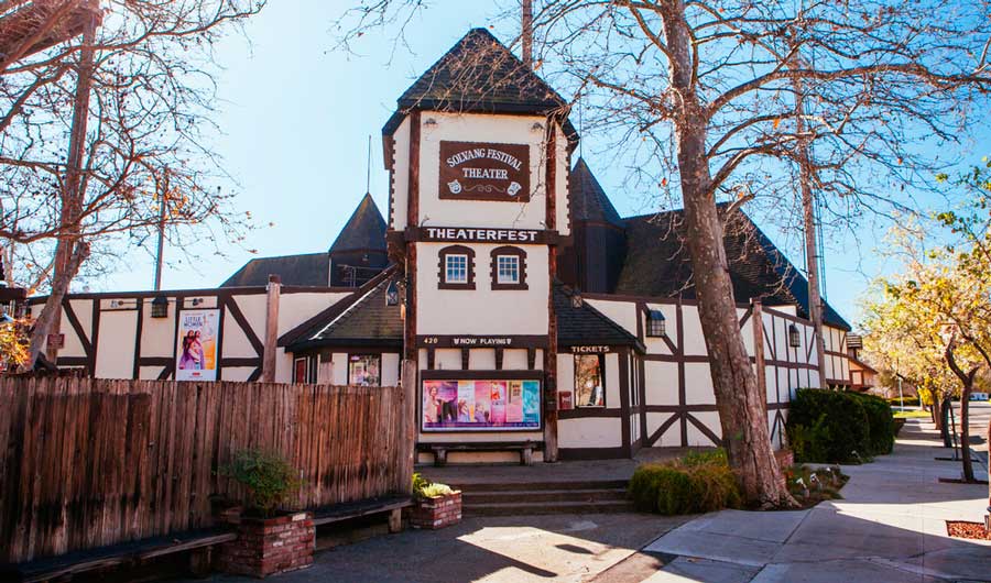 View of the Solvang Festival Theater building from the outside