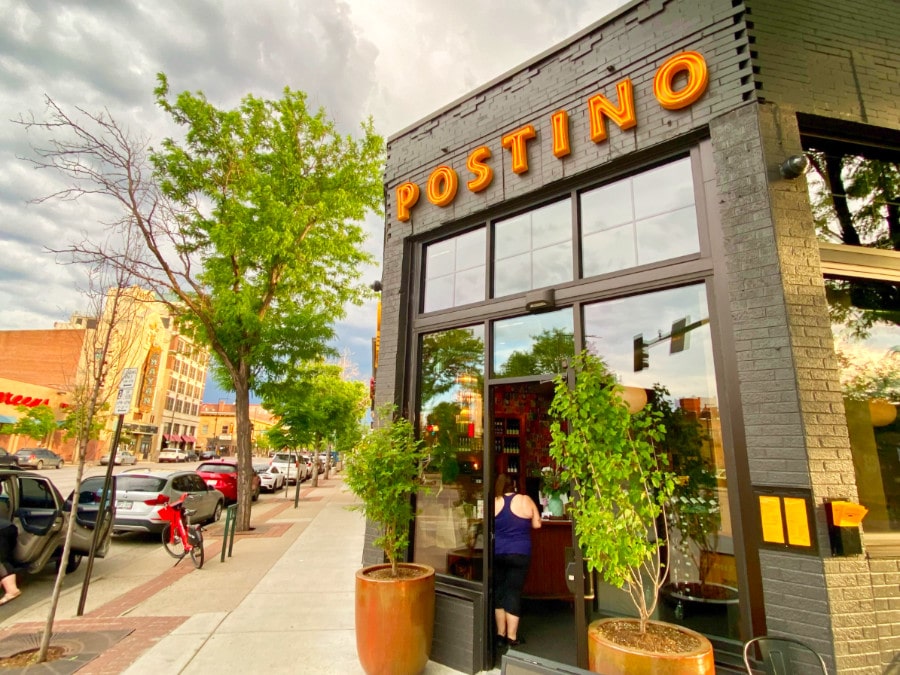 View of the exterior of Postino restaurant on South Broadway 