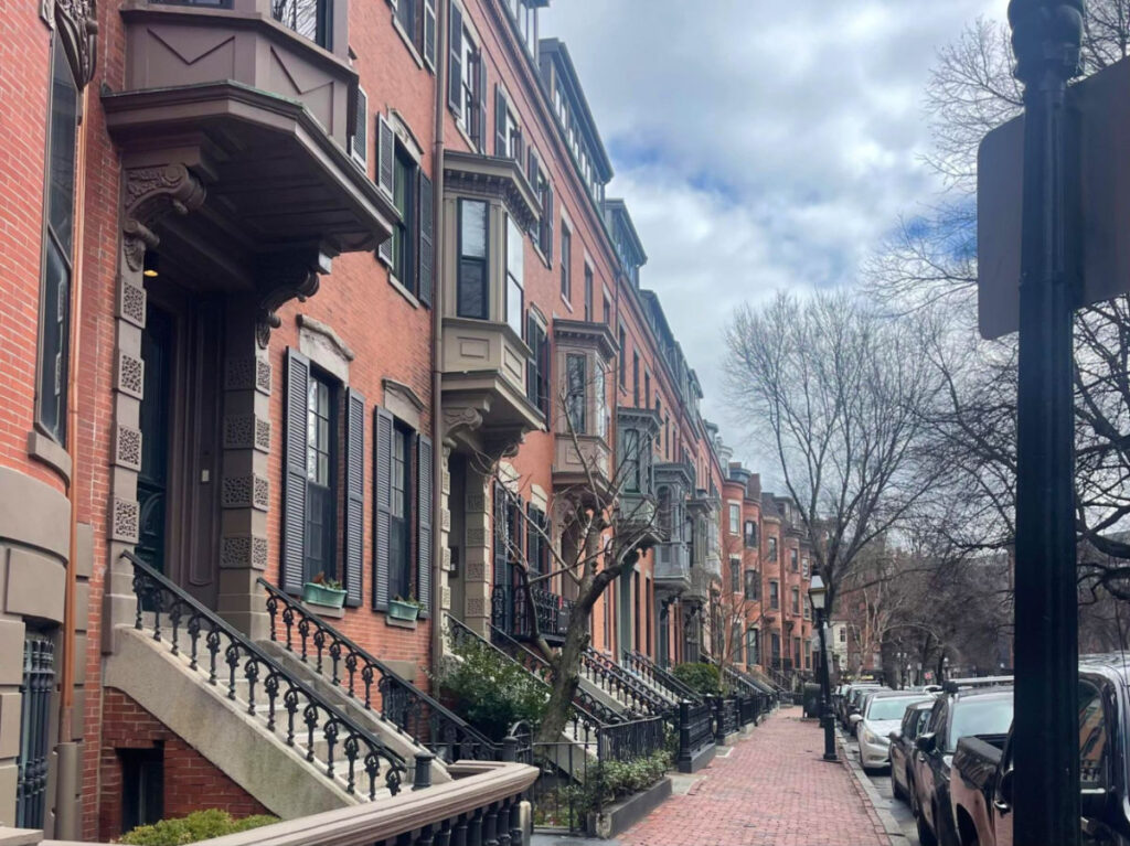 Brick buildings line a street in South End neighborhood