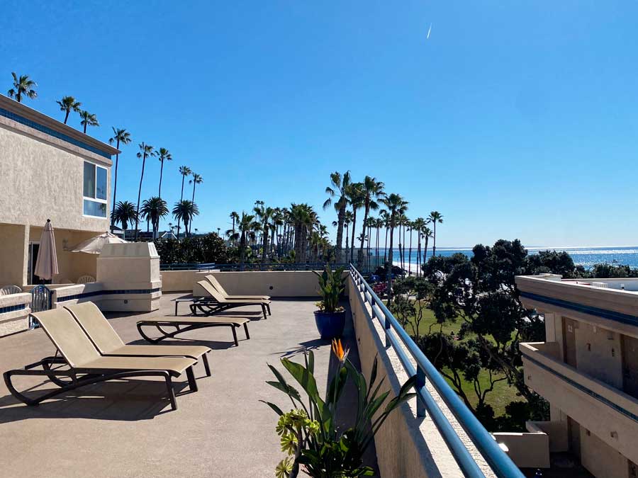 View of an outdoor area with ocean view in Southern California Beach Club