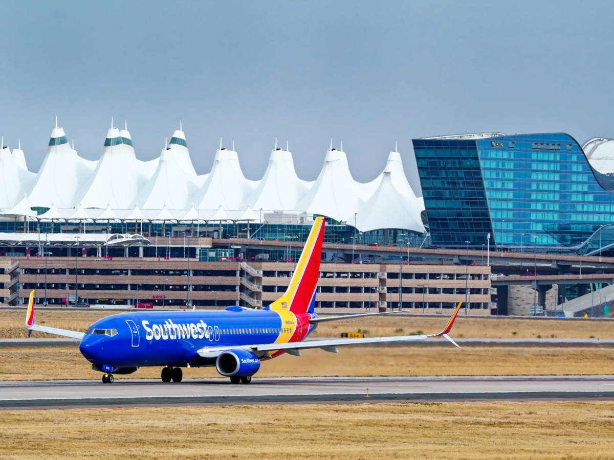 The Southwest plane at the Denver International Airport