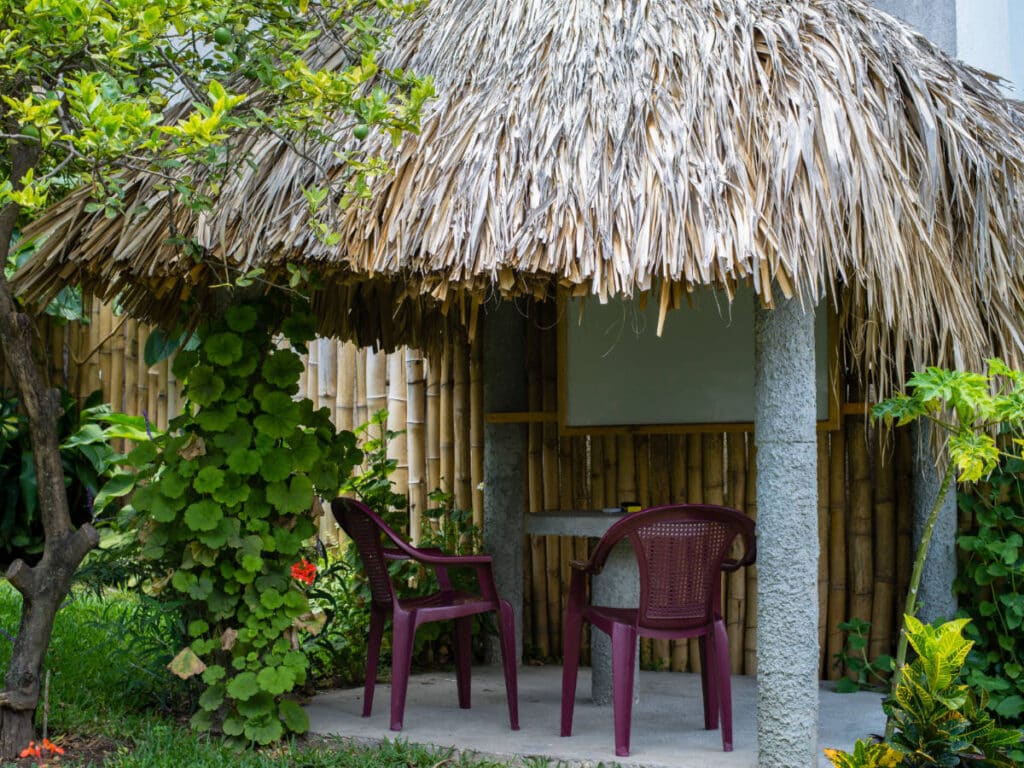 View of a Spanish school at Lake Atitlan