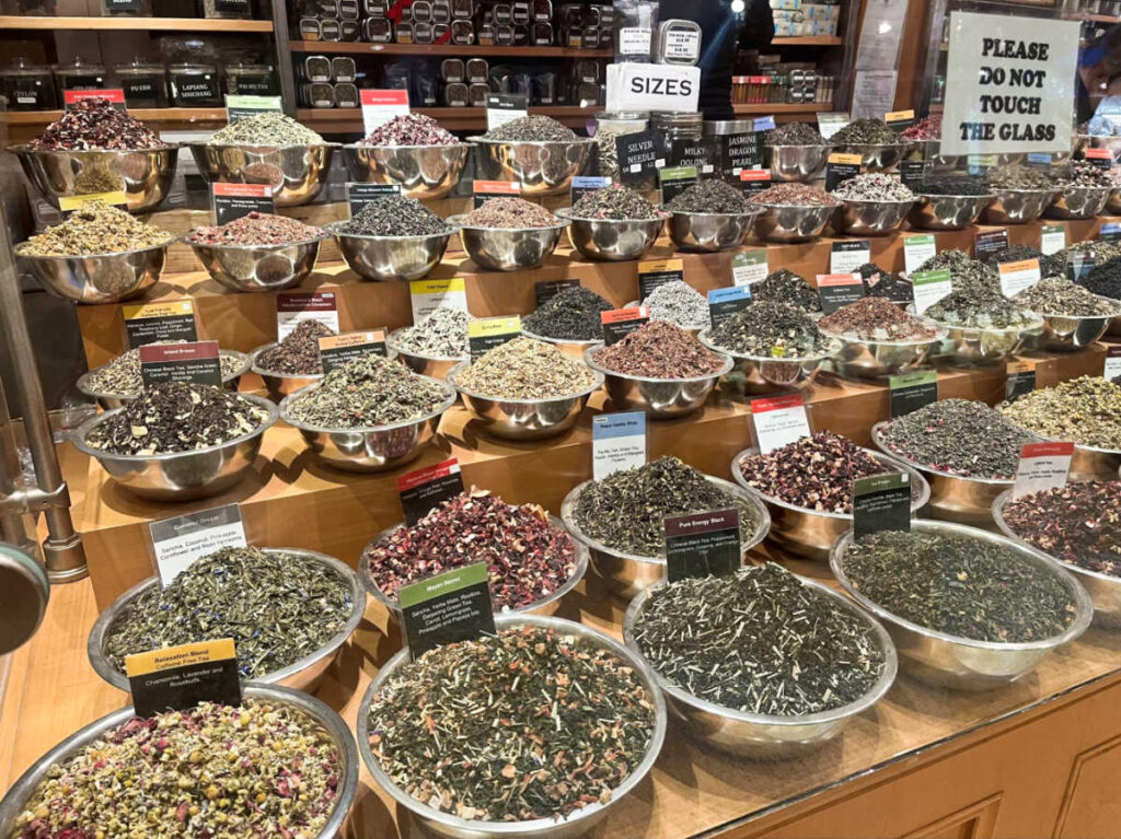 A display of the wide variety of spices