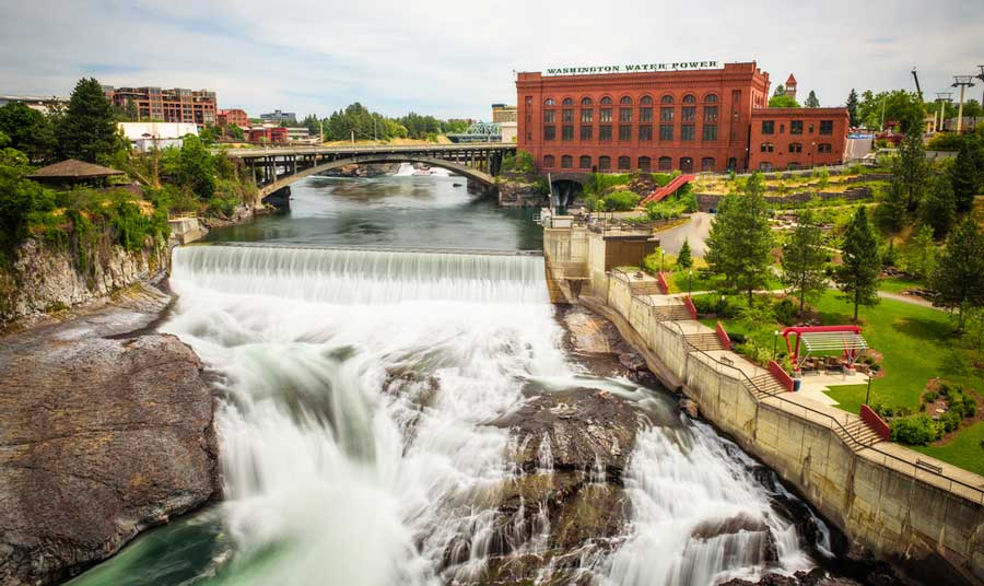 View of the Spokane Fall at the Spokane’s Riverfront Park