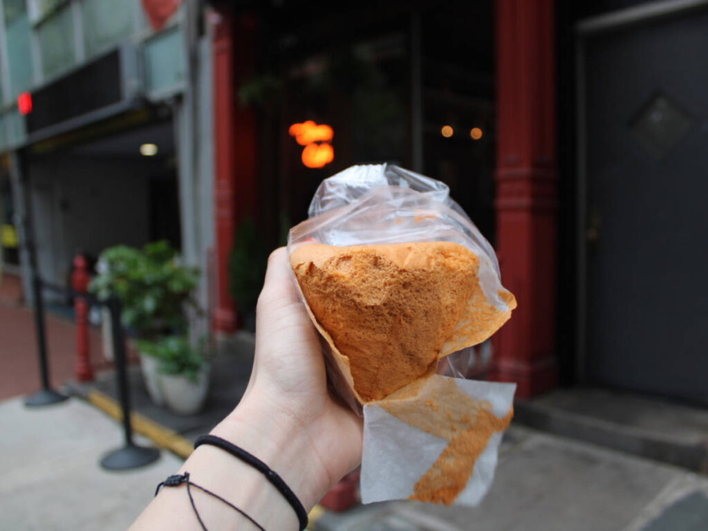 A sponge cake muffin from Spongie’s Cafe
