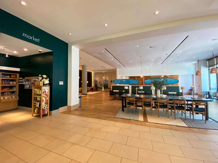 View inside the SpringHill Suites in Oceanside