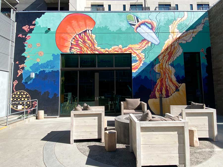 View a mural in the establishment of SpringHill Suites