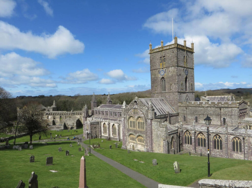 The St Davids Cathedral building from the outside