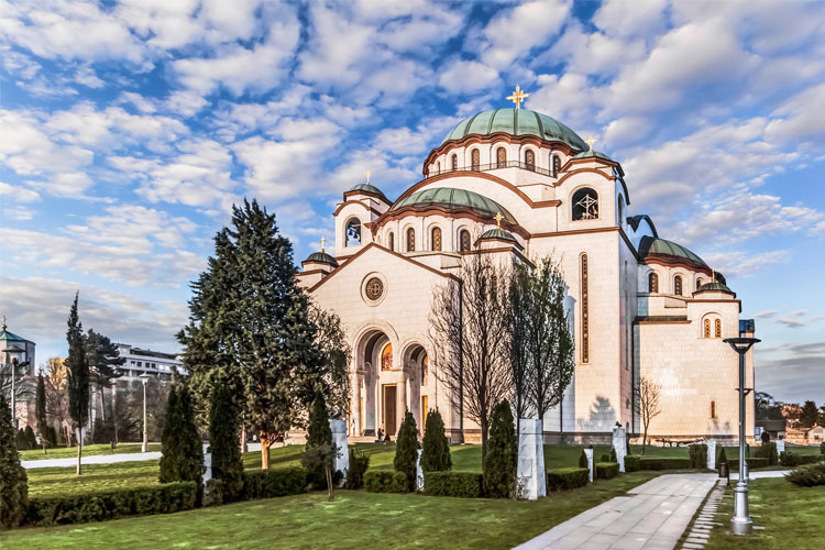 Exterior view of St Sava Temple