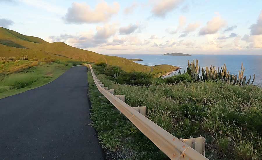 Scenic view from a road in St. Croix, USVI