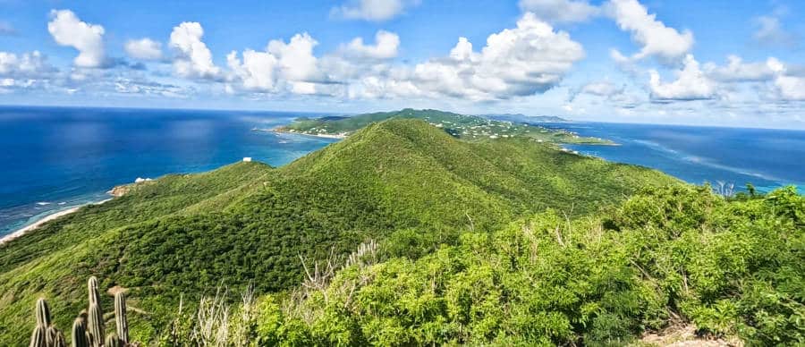 Aerial view of the St. Croix from Goat Hill 