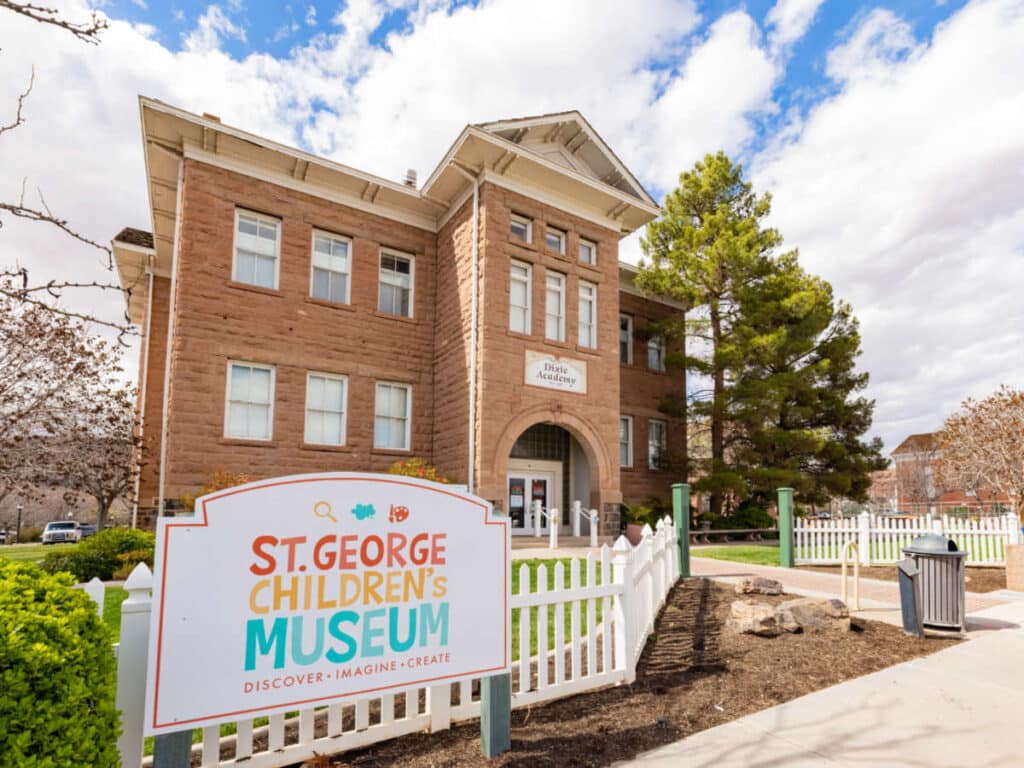 View of the signage outside the St. George Children’s Museum