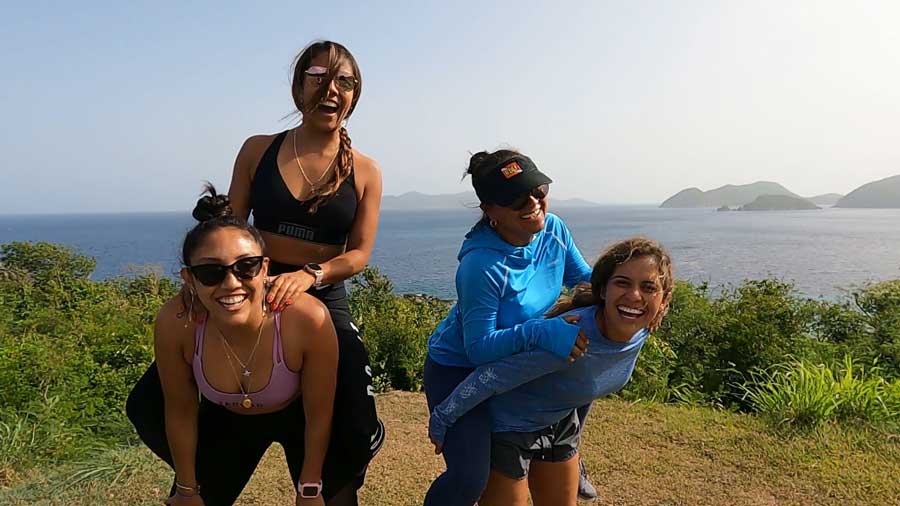 The author's wife and her family in St. John