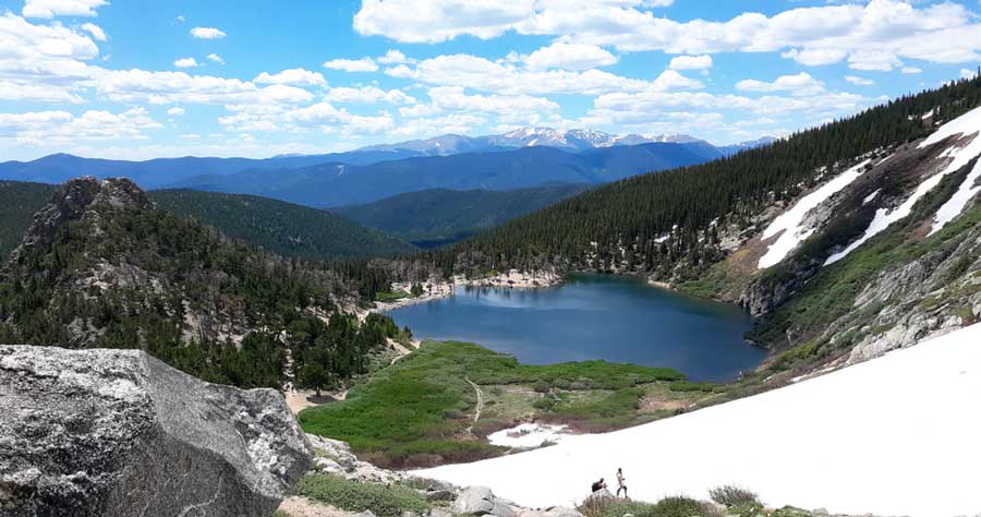 Overlooking view at the St. Mary’s Glacier