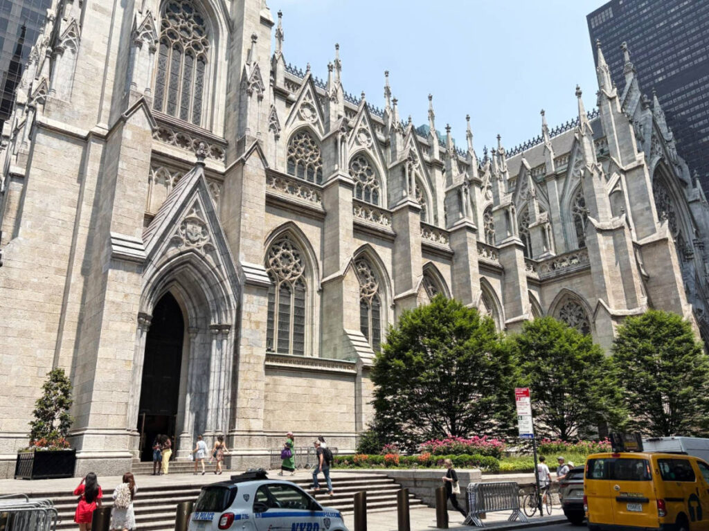 The St. Patrick’s Cathedral from the outside