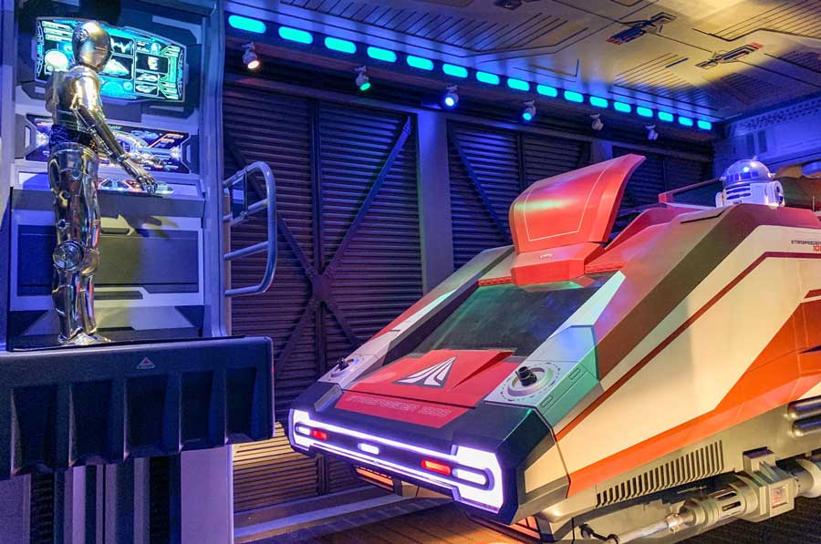 View from the inside of Star Tours in Hollywood Studios