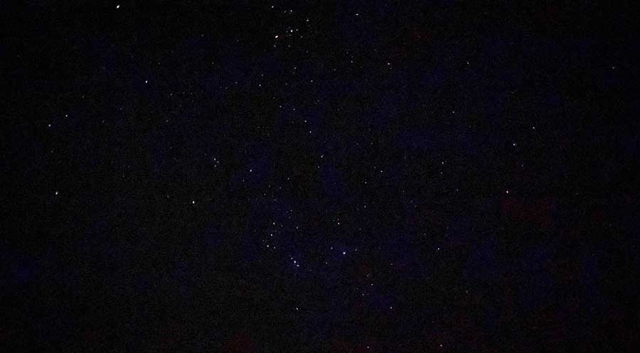View of the stars in the night sky