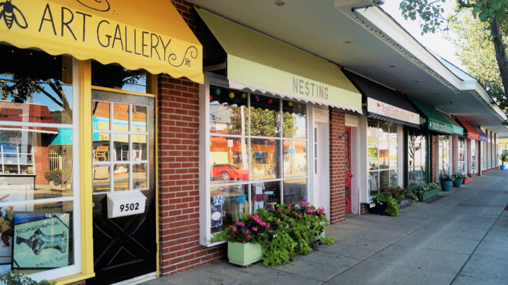 View of shops at the Stone Harbor, New Jersey